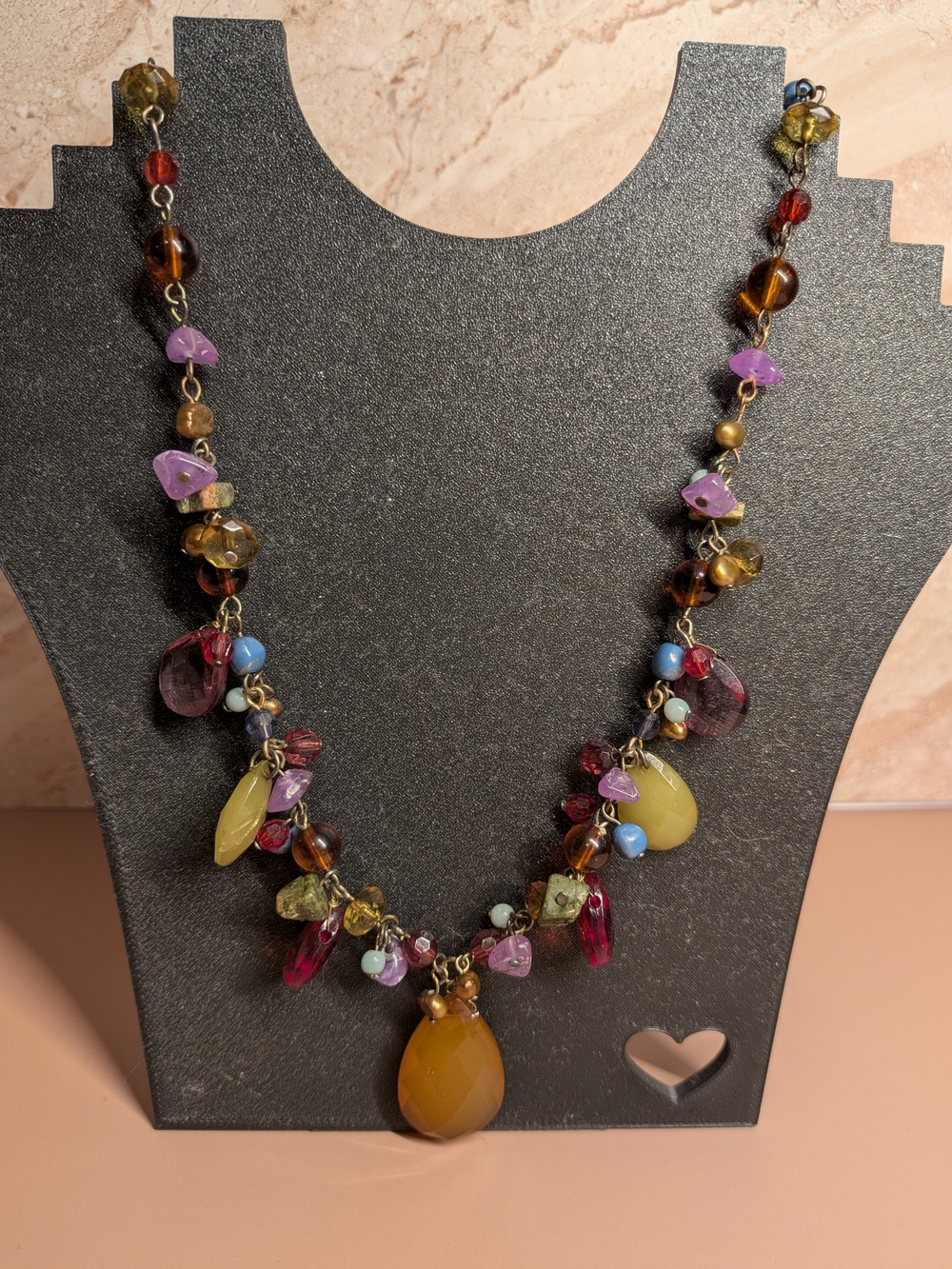 VCLM Multicolor Beaded Statement Necklace